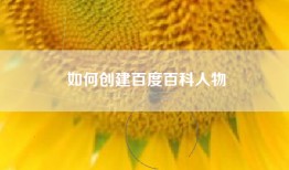 如何创建百度百科人物