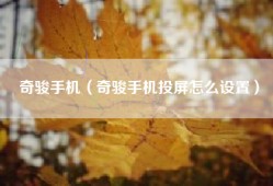 奇骏手机（奇骏手机投屏怎么设置）