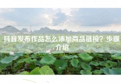抖音发布作品怎么添加商品链接？步骤介绍