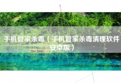 手机管家杀毒（手机管家杀毒清理软件安卓版）