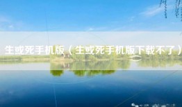 生或死手机版（生或死手机版下载不了）
