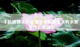 手机摄像头有水雾（手机摄像头有水雾是什么原因）