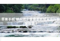 苹果手机 输入法（苹果手机输入法在哪里设置）