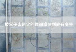 被李子柒带火的螺钿漆器到底有多牛