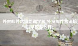 外贸邮件营销培训学校(外贸邮件营销培训学校怎么样)