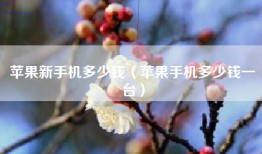 苹果新手机多少钱（苹果手机多少钱一台）