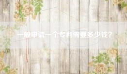 一般申请一个专利需要多少钱？