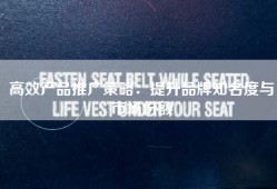 高效产品推广策略：提升品牌知名度与市场份额