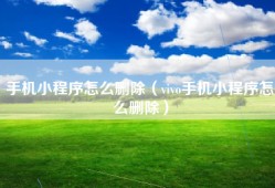 手机小程序怎么删除（vivo手机小程序怎么删除）