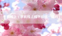 手机线上（手机线上线下价格一样吗）