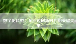 数字化转型：企业迈向新时代的关键变革