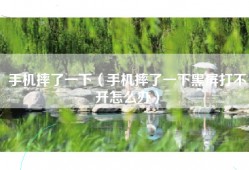 手机摔了一下（手机摔了一下黑屏打不开怎么办）