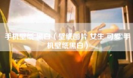 手机壁纸 黑白（壁纸图片 女生 可爱 手机壁纸黑白）