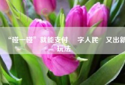 “碰一碰”就能支付 數字人民幣又出新玩法