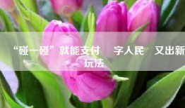 “碰一碰”就能支付 數字人民幣又出新玩法