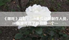 《哪吒》背后：1600多位动画制作人员，100版哪吒选了最丑的一个…