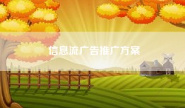 信息流广告推广方案