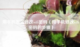用手机怎么修改wifi密码（用手机修改wifi密码的步骤）