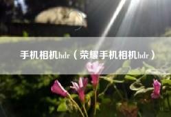 手机相机hdr（荣耀手机相机hdr）