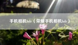 手机相机hdr（荣耀手机相机hdr）