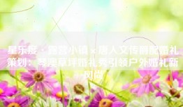星乐度·露营小镇×唐人文传爵配婚礼策划：琴澳草坪婚礼秀引领户外婚礼新风尚