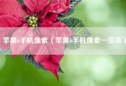 苹果6手机像素（苹果6手机像素一览表）