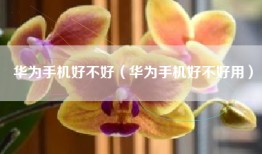 华为手机好不好（华为手机好不好用）