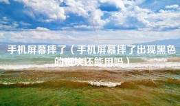 手机屏幕摔了（手机屏幕摔了出现黑色的斑块还能用吗）