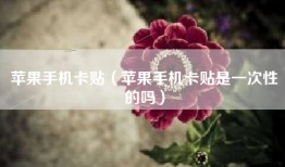 苹果手机卡贴（苹果手机卡贴是一次性的吗）