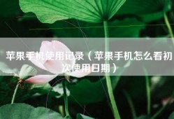 苹果手机使用记录（苹果手机怎么看初次使用日期）