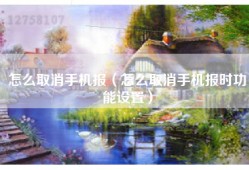 怎么取消手机报（怎么取消手机报时功能设置）