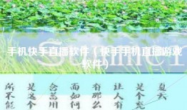 手机快手直播软件（快手手机直播游戏软件）