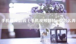 手机视频翻转（手机视频翻转90度怎么弄）