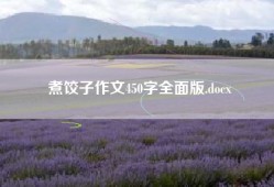 煮饺子作文450字全面版.docx
