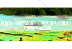 被称为“国产最强”，科大讯飞的星火AI大模型有点东西