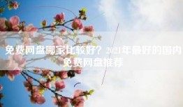 免费网盘哪家比较好？2021年最好的国内免费网盘推荐