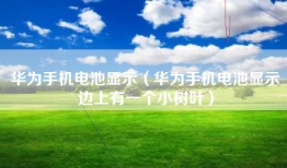 华为手机电池显示（华为手机电池显示边上有一个小树叶）