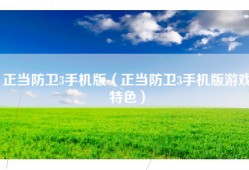 正当防卫3手机版（正当防卫3手机版游戏特色）