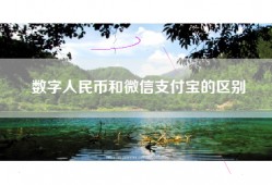 数字人民币和微信支付宝的区别