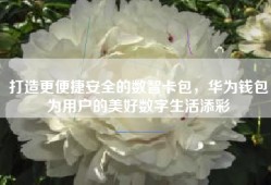 打造更便捷安全的数智卡包，华为钱包为用户的美好数字生活添彩