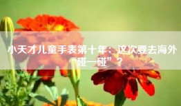 小天才儿童手表第十年：这次要去海外“碰一碰”？