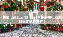 跨境电商怎么推广（分享做跨境电商如何搞定站外推广）