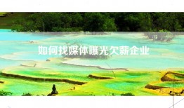 如何找媒体曝光欠薪企业