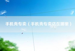 手机壳专卖（手机壳专卖店在哪里）
