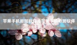 苹果手机抠图软件（苹果手机抠图软件下载）