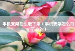 手机支架怎么取下来（手机支架怎么取下来？）