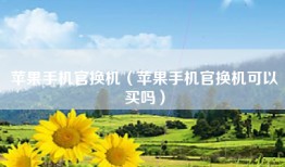 苹果手机官换机（苹果手机官换机可以买吗）
