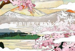 渠道商与销售代理有什么区别？
