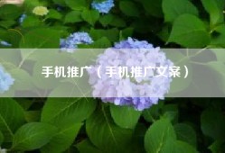 手机推广（手机推广文案）