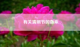 有关清明节的由来